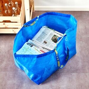 New IKEA Lot of 2 Blue Iconic Storage Huge Bags